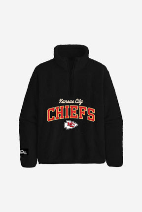 Kansas City Chiefs High Pile Quarter Zip - Black