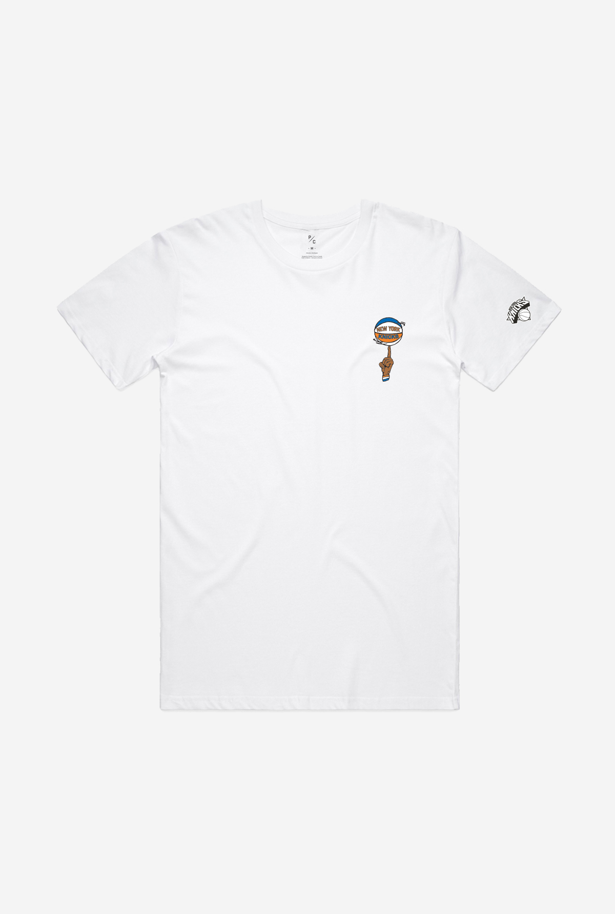 New York Knicks Spinning Ball T-Shirt - White