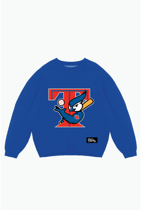 Pull vintage en maille des Blue Jays de Toronto - Bleu roi