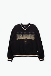 Los Angeles FC V-Neck Heavyweight Crewneck - Black