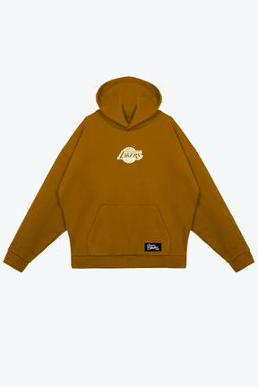 Los Angeles Lakers Fanleisure Heavyweight Hoodie - Washed Brown