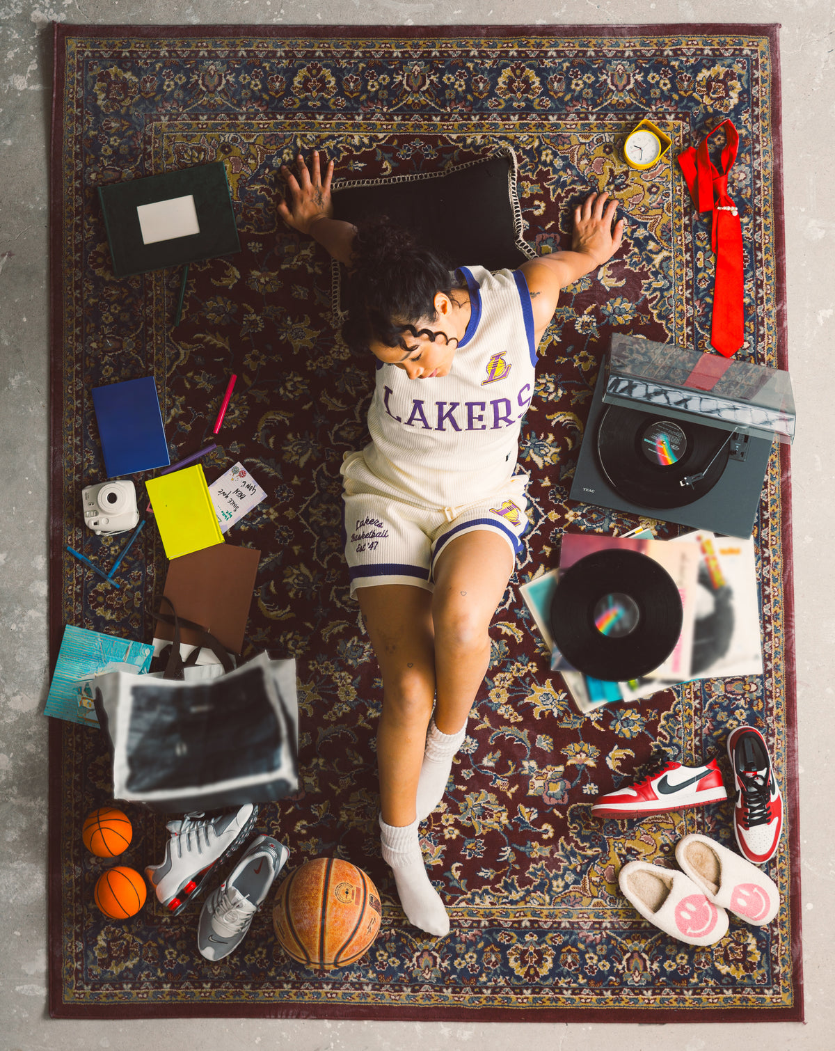 Maillot de basketball tricoté des Lakers de Los Angeles - Ivoire