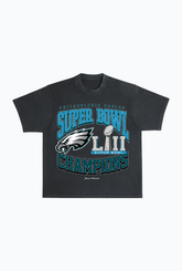 Philadelphia Eagles Superbowl LII Heavyweight T-Shirt - Black