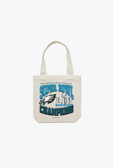 Philadelphia Eagles Superbowl LII Tote Bag - Ivory