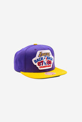 Los Angeles Lakers B2B Champ Snapback HWC - Purple/Yellow
