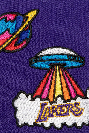 Los Angeles Lakers Psychedelic Snapback - Purple