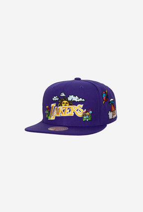 Los Angeles Lakers Psychedelic Snapback - Purple