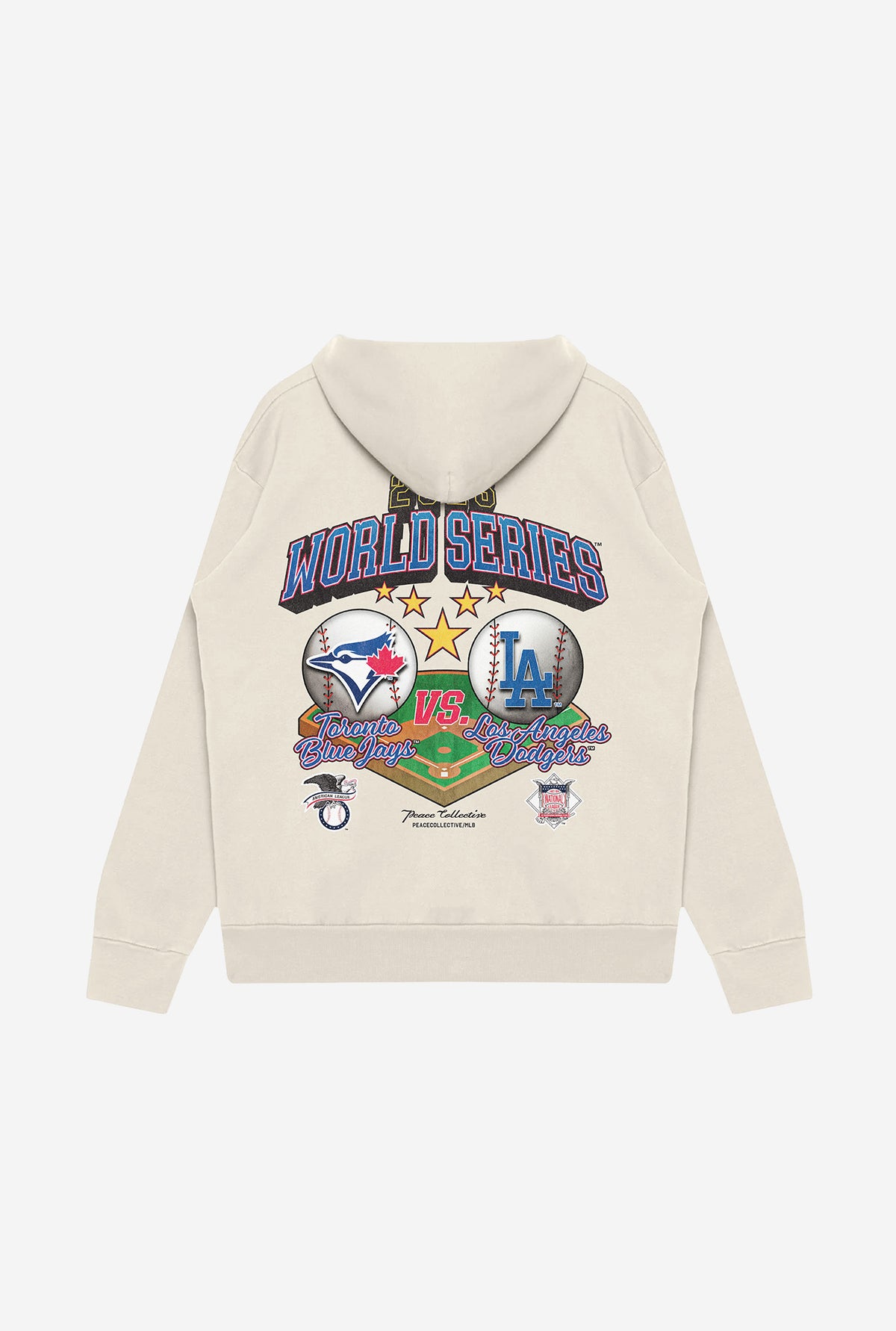 World Series 2025: Toronto Blue Jays vs LA Dodgers Heavyweight Hoodie - Ivory
