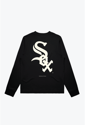 T-shirt à manches longues pour femme des Chicago White Sox - Noir
