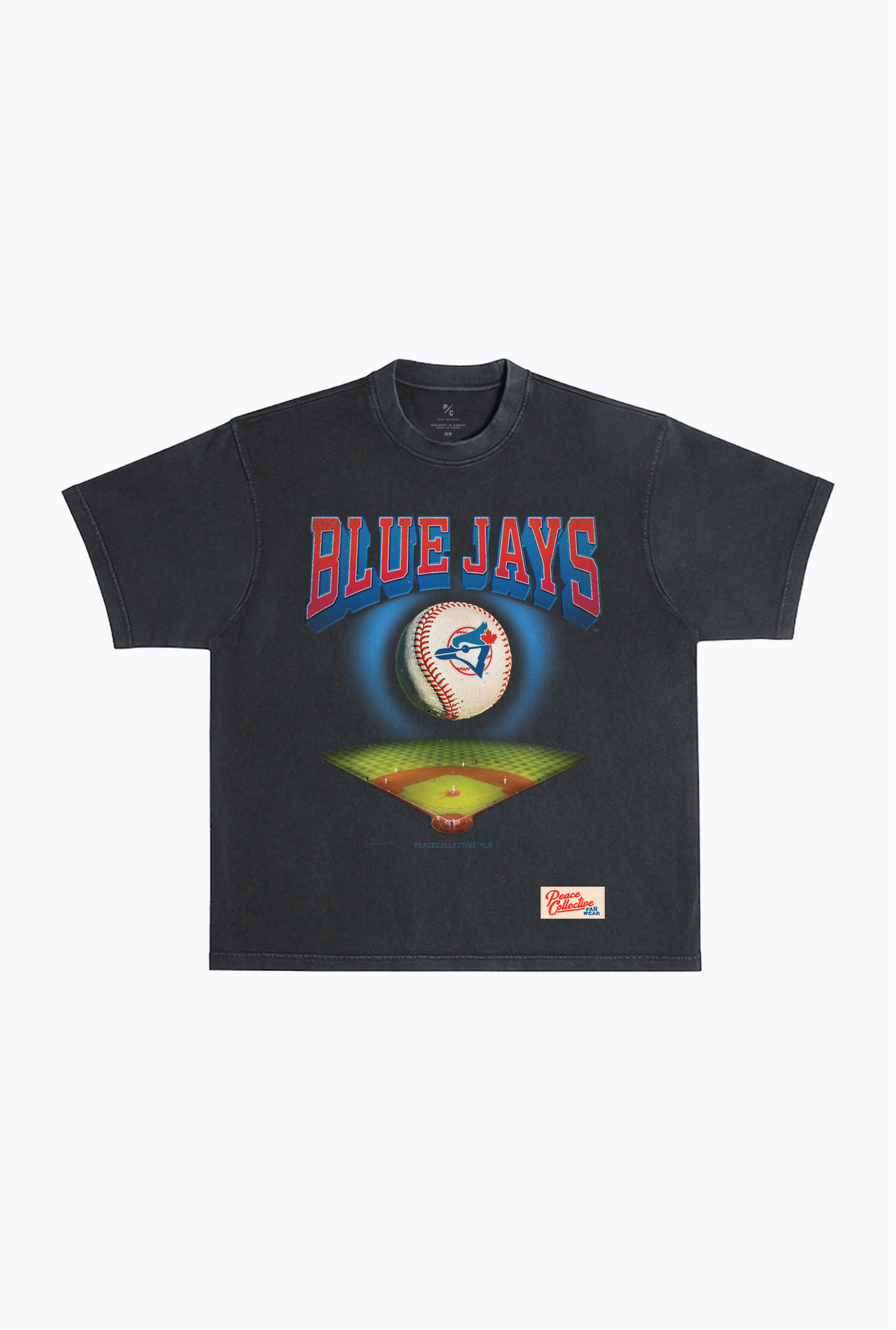 Toronto Blue Jays Field Heavyweight Garment Dyed T-Shirt - Black