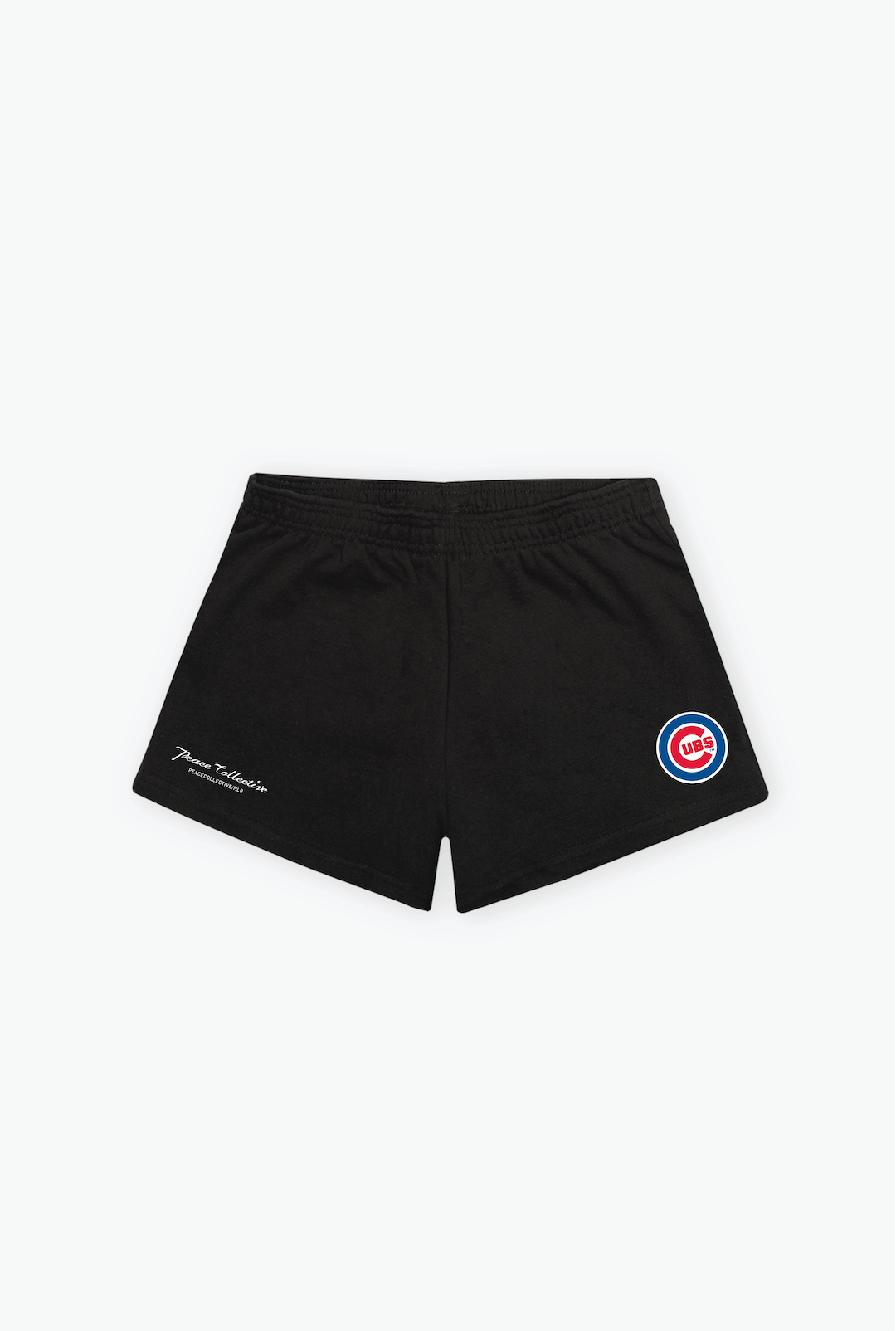 Chicago Cubs Logo Women's Fleece Shorts - Black