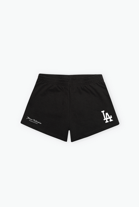 Los Angeles Dodgers Women's Fleece Shorts - Black