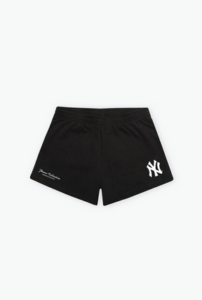 New York Yankees Women's Fleece Shorts - Black