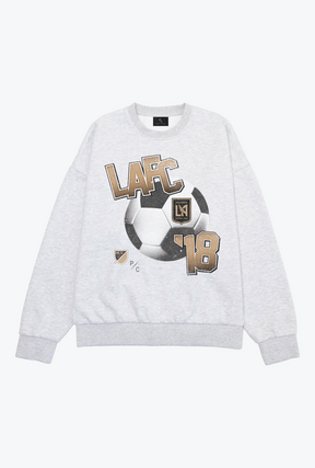 Los Angeles FC Vintage Footy SuperHeavy™️ Crewneck - Ash