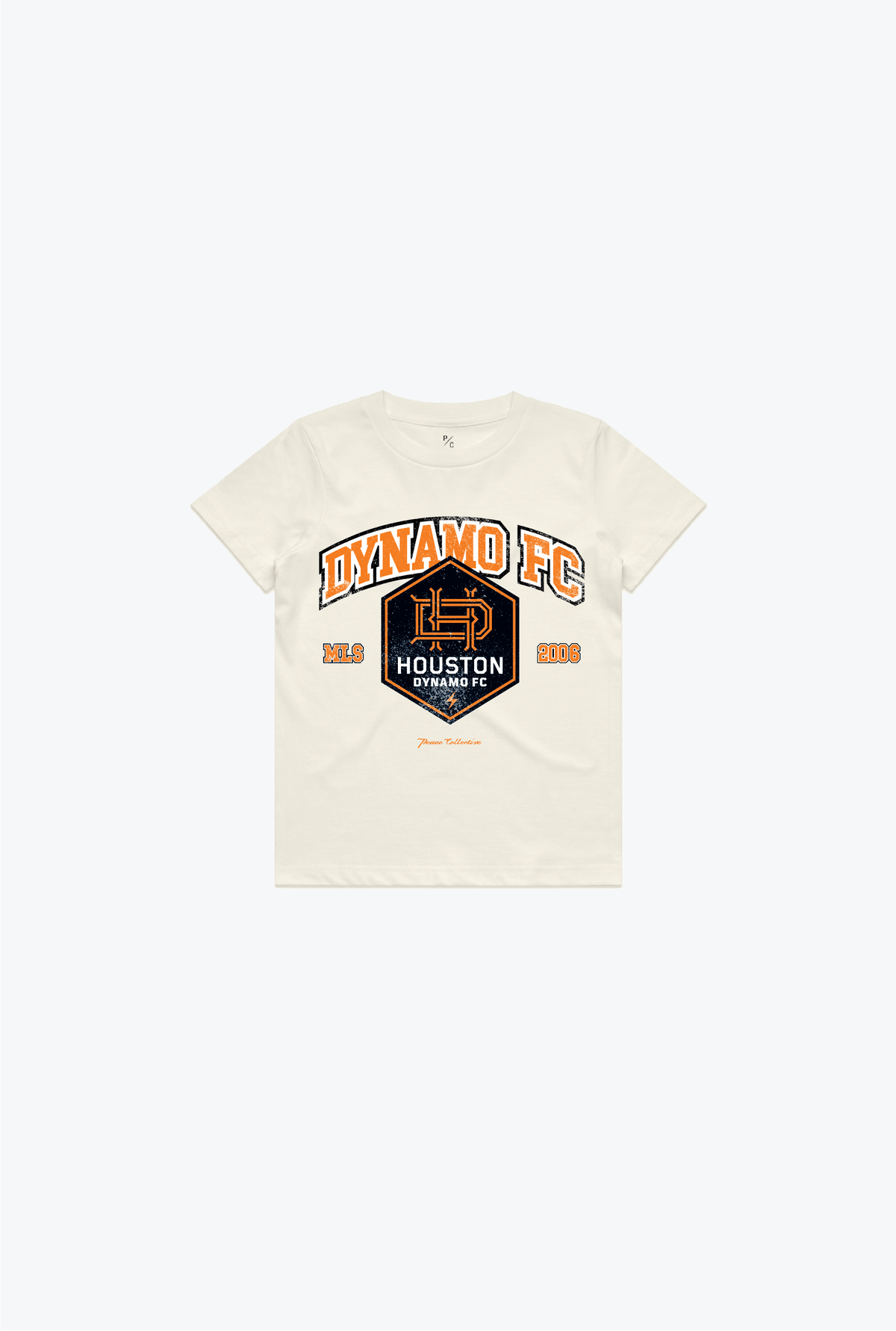 Houston Dynamo FC Vintage Washed Kids T-Shirt - Ivory