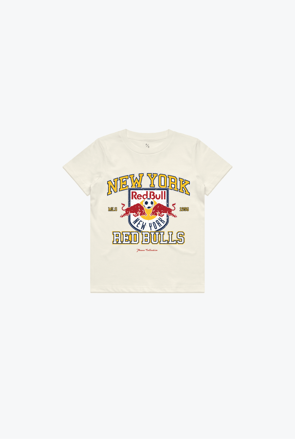 New York Red Bulls Vintage Washed Kids T-Shirt - Ivory