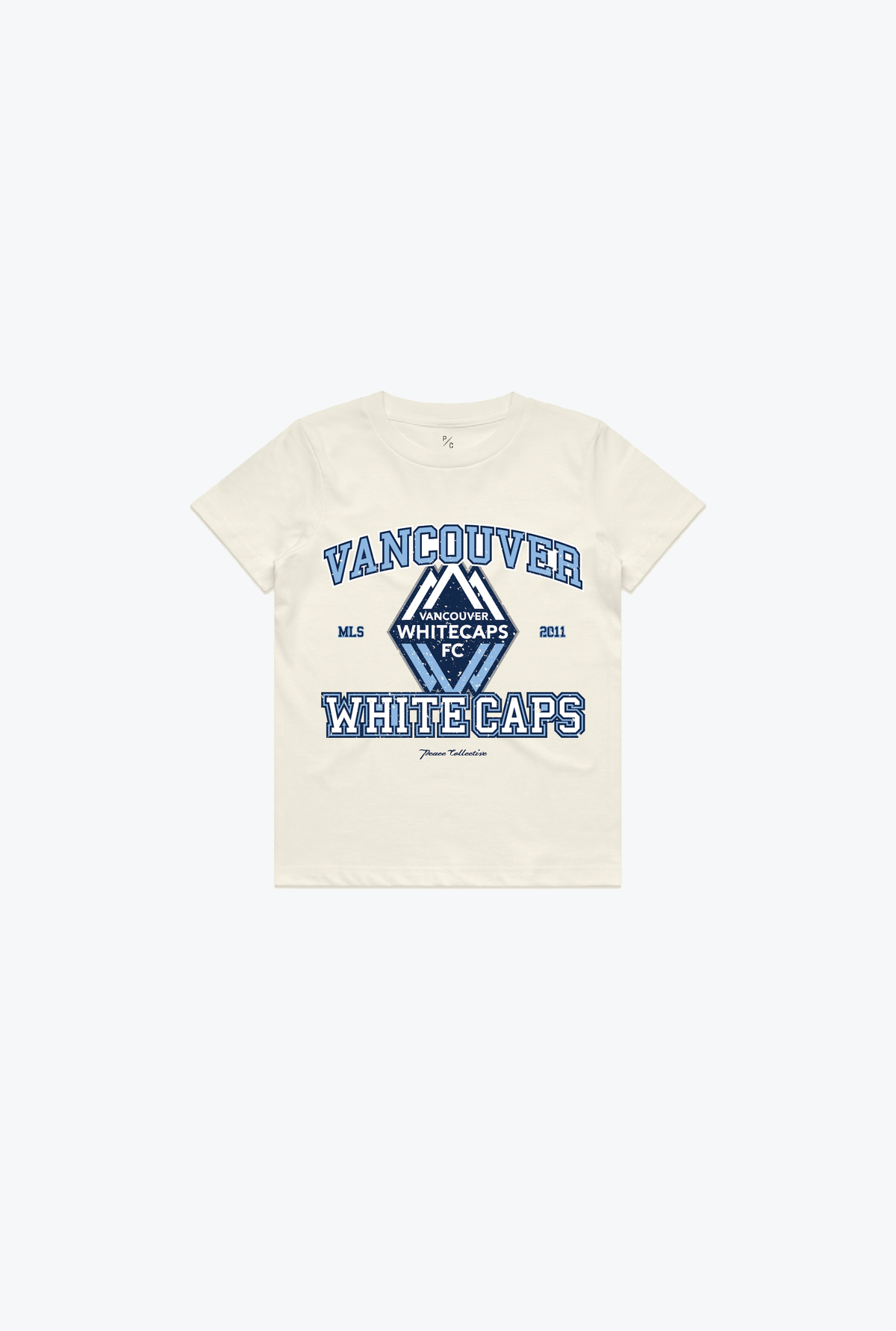 Vancouver Whitecaps FC Vintage Washed Kids T-Shirt - Ivory