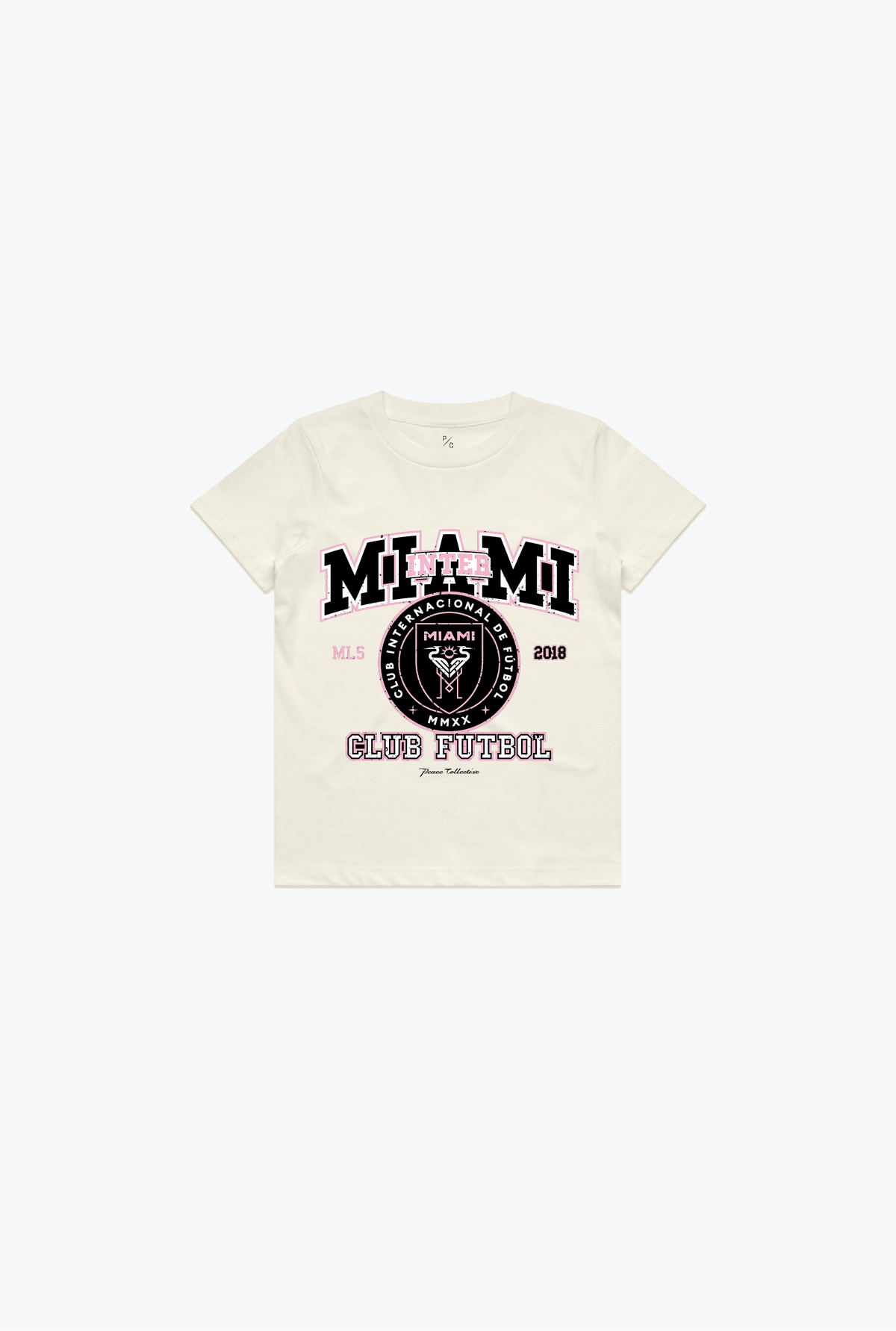 Inter Miami CF Vintage Washed Kids T-Shirt - Ivory