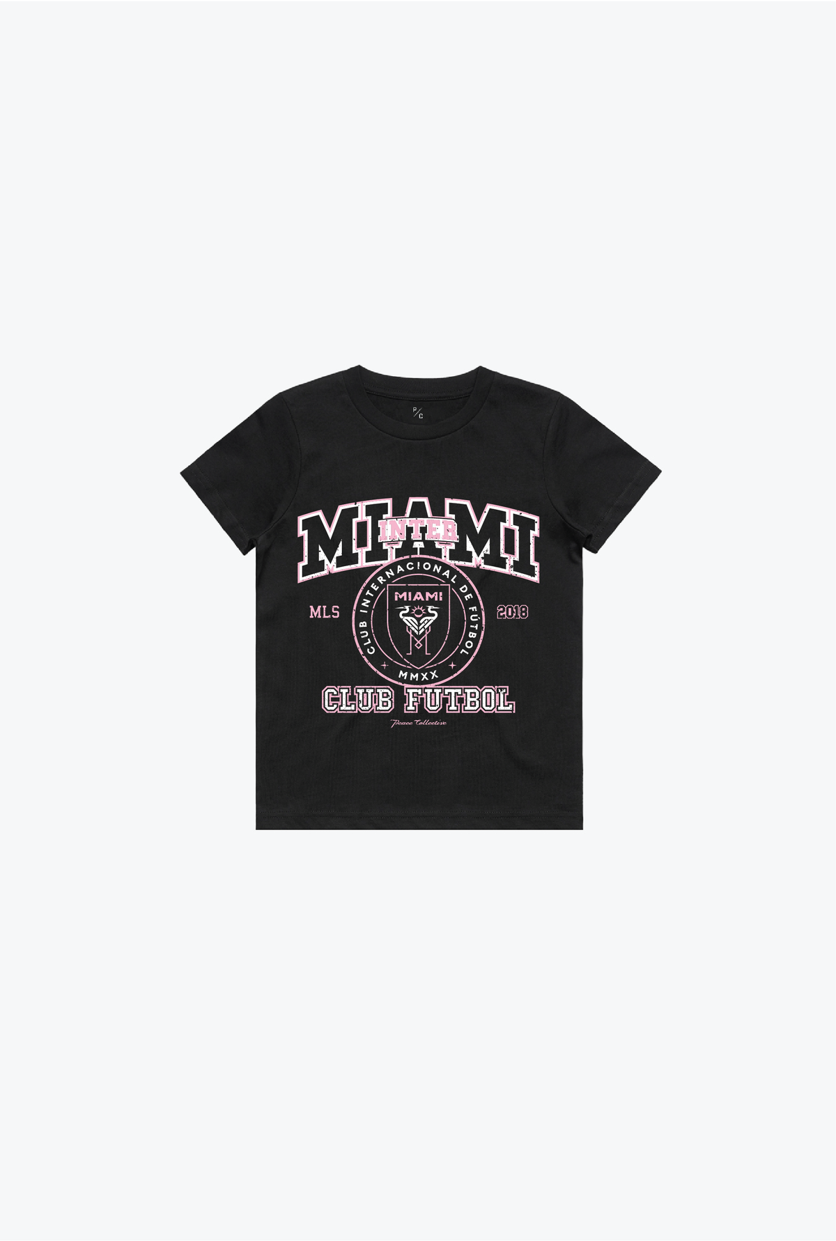 Inter Miami CF Vintage Washed Kids T-Shirt - Black