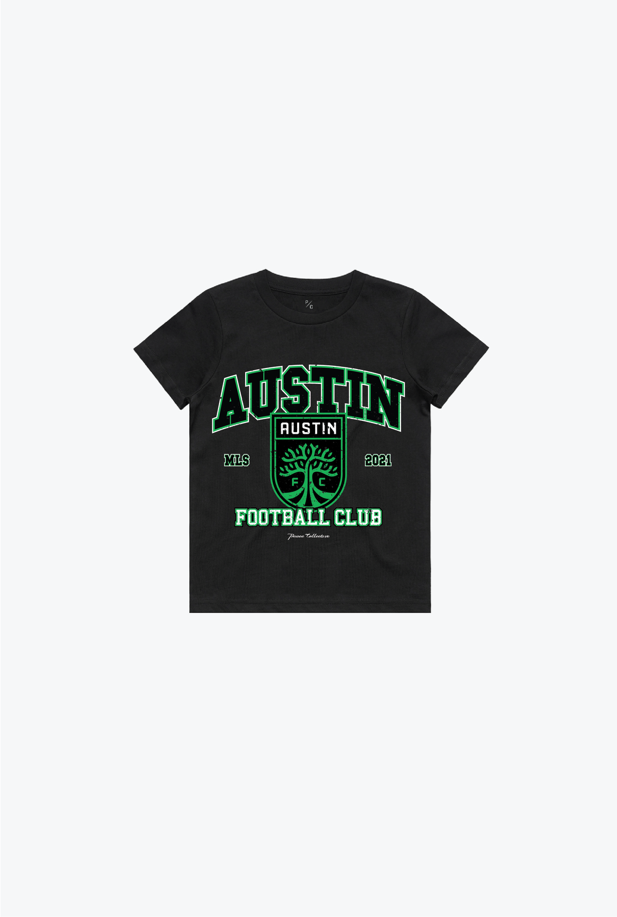 Austin FC Vintage Washed Kids T-Shirt - Black