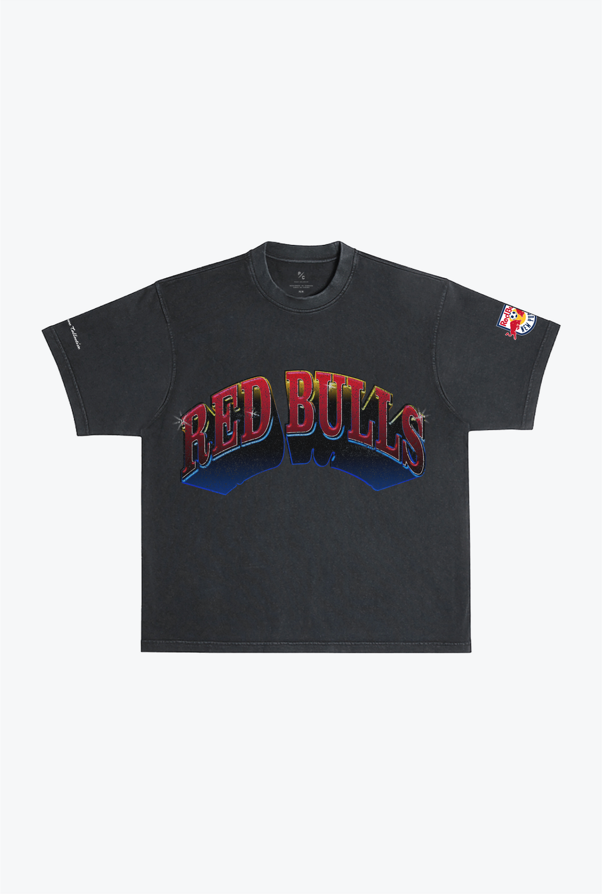 New York Red Bulls Graffiti Heavyweight Pigment Dye - Black