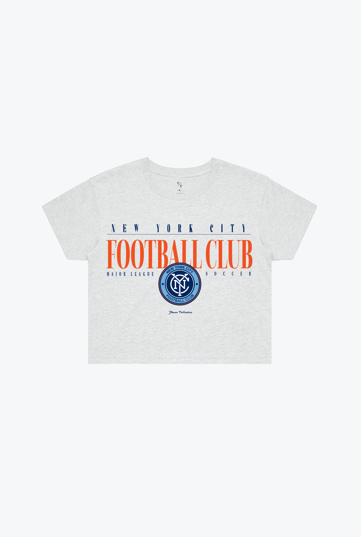 New York City FC Throwback Cropped T-Shirt - Ash Grey