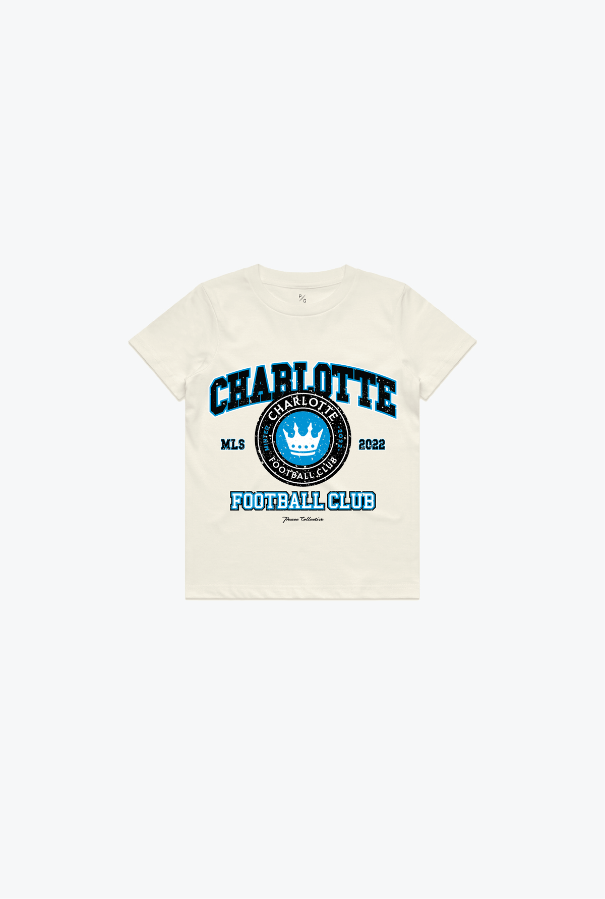 Charlotte FC Vintage Washed Kids T-Shirt - Ivory