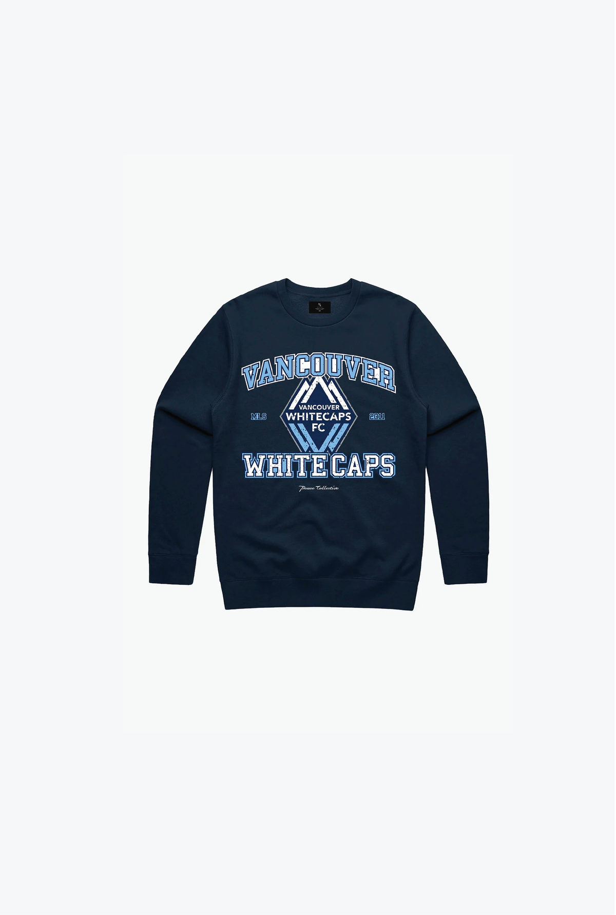 Vancouver Whitecaps FC Vintage Washed Kids Crewneck - Navy