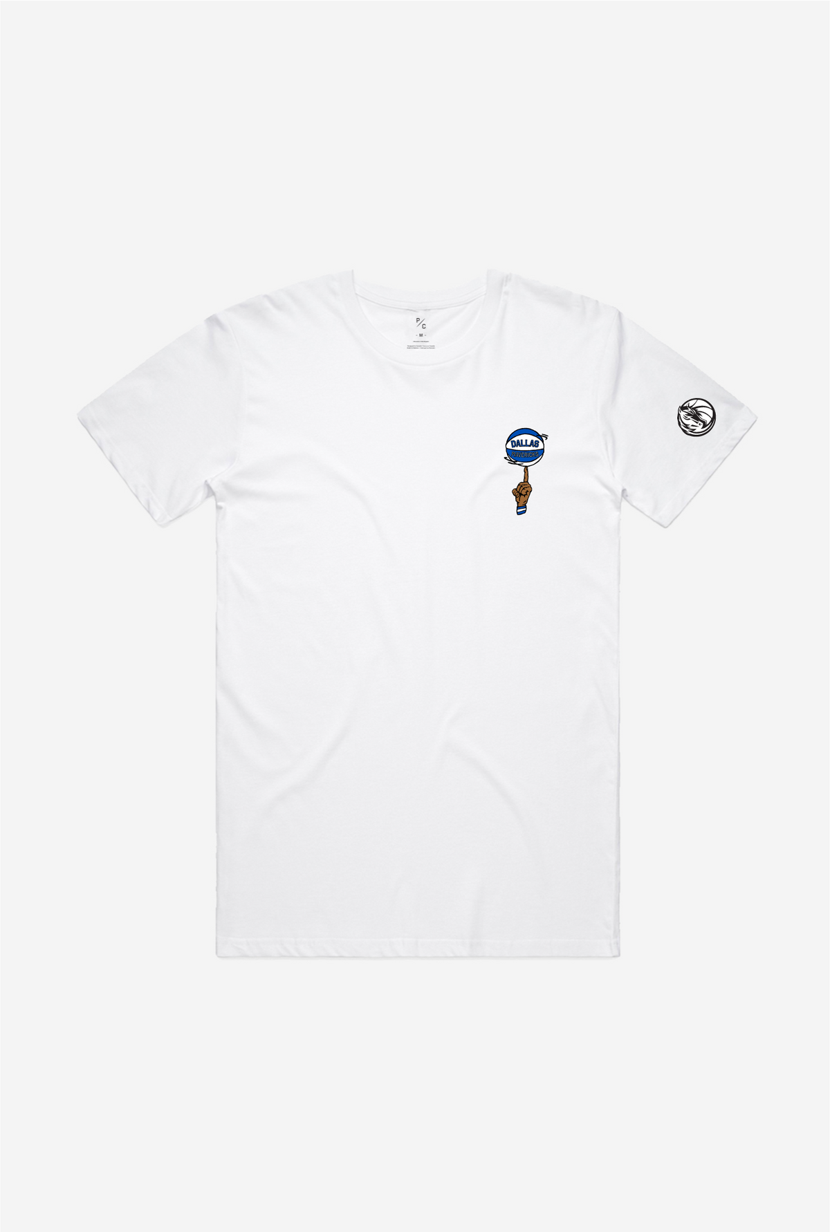 Dallas Mavericks Spinning Ball T-Shirt - White
