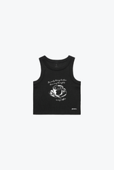 Dark Coffee Women's Cropped Tank - Black