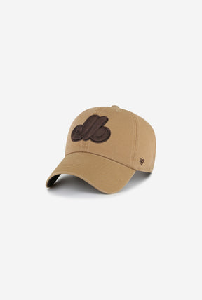 Montreal Expos Clean Up Cap - Dune/Chocolate