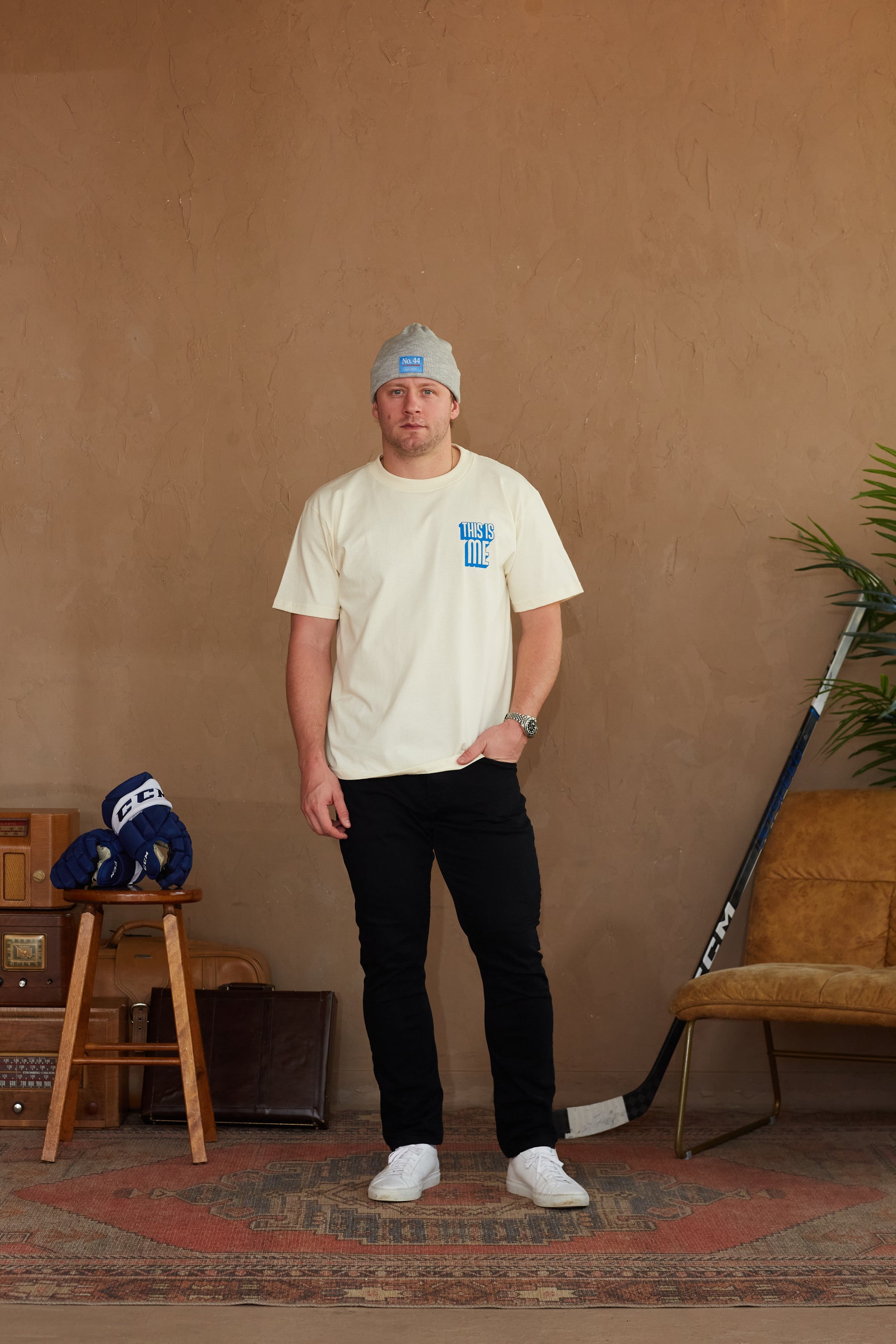 P/C x Morgan Rielly "This Is Me" Heavyweight T-Shirt - Ivory