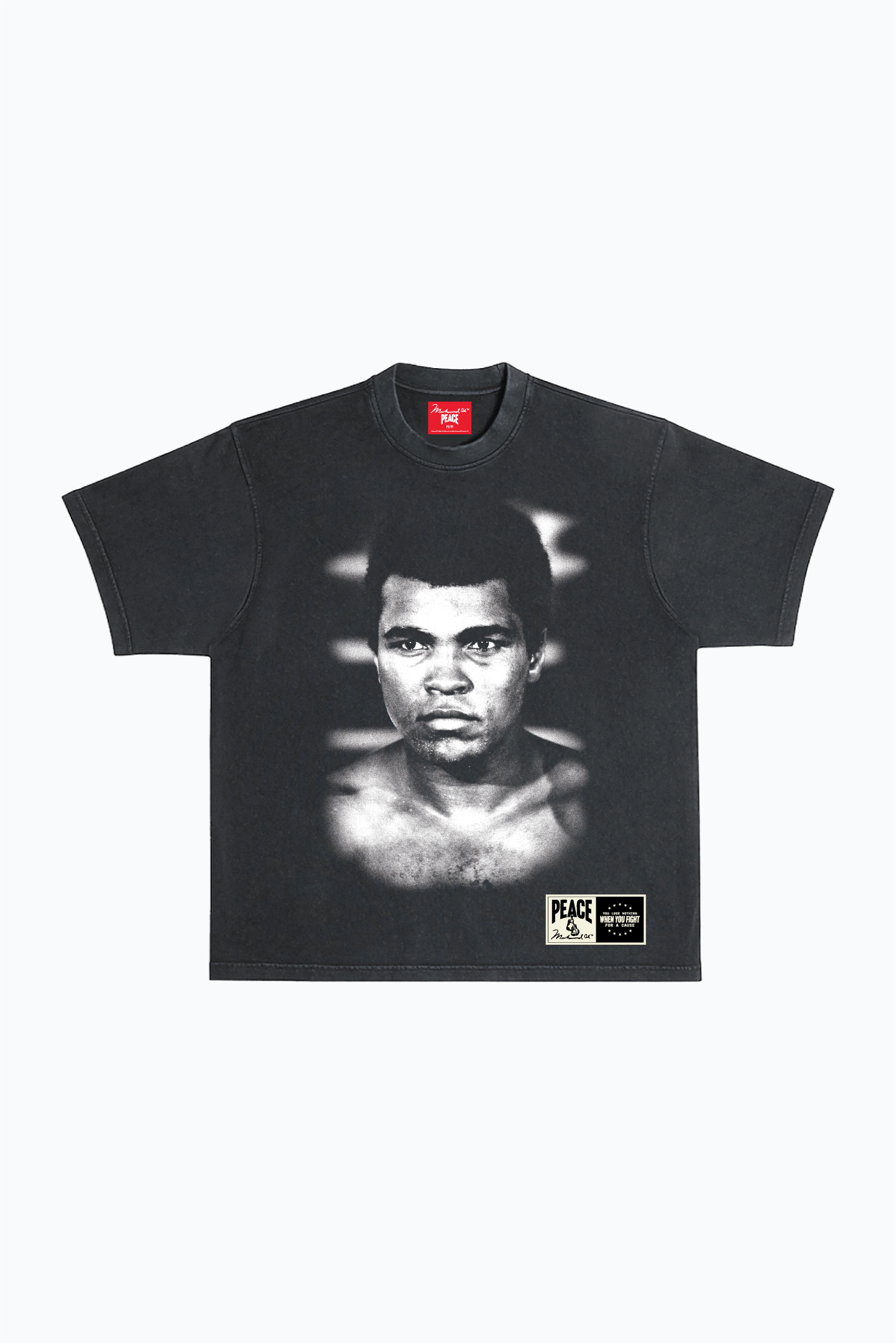 P/C x Muhammad Ali Heavyweight Garment Dyed T-Shirt - Black