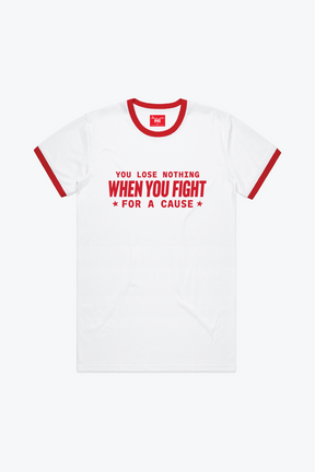P/C x Muhammad Ali Ringer T-Shirt - White / Red