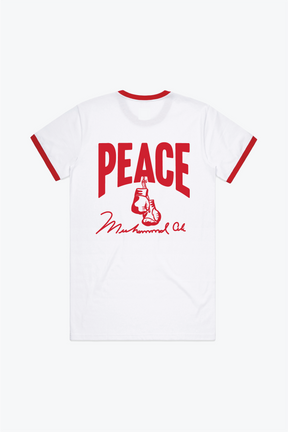P/C x Muhammad Ali Ringer T-Shirt - White / Red