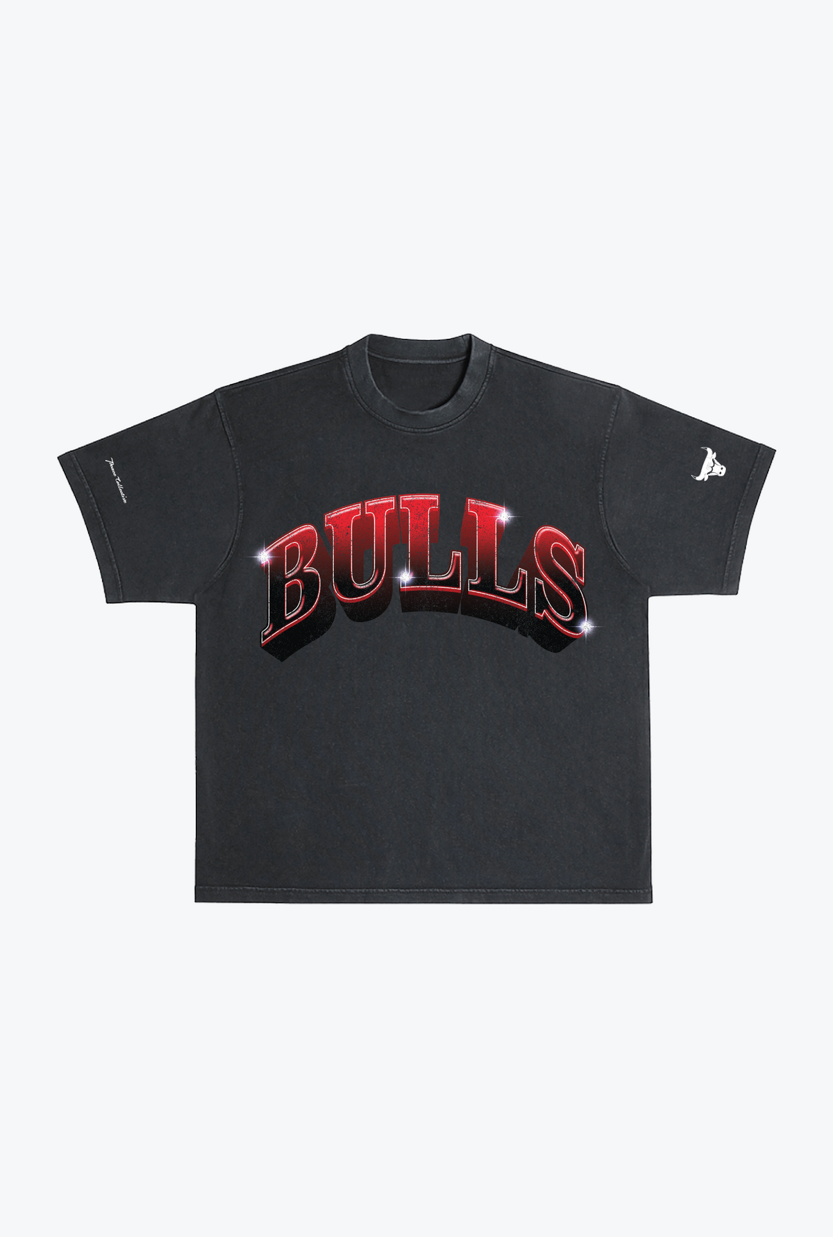 Chicago Bulls Graffiti Pigment Dye Heavyweight T-Shirt - Black