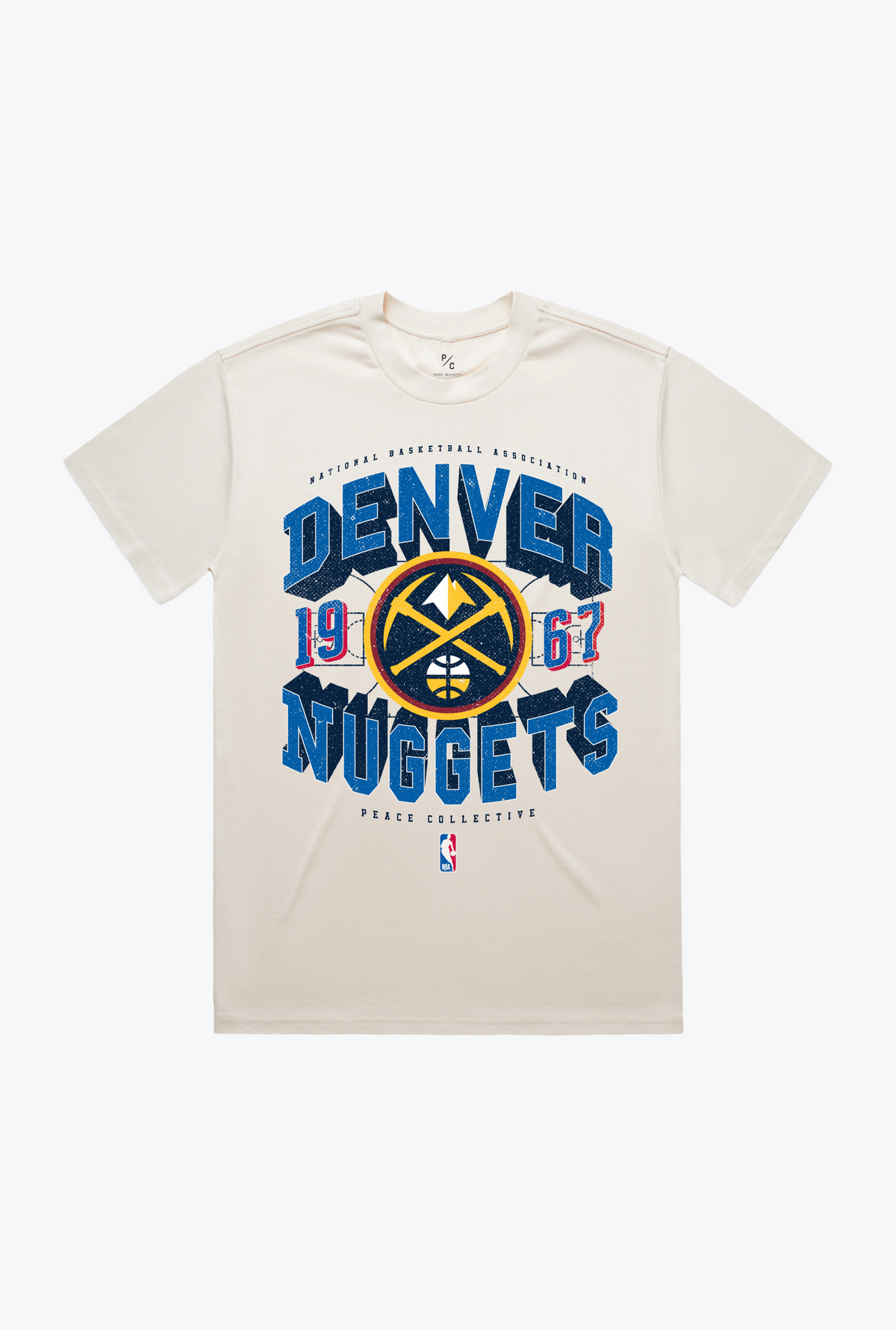 Denver Nuggets Court Premium T-Shirt - Ivory