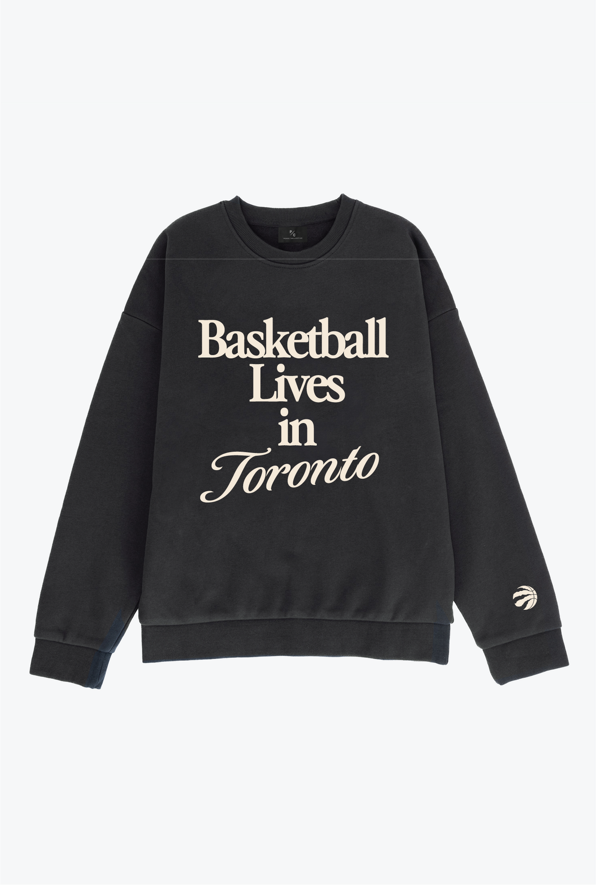 Basketball Live in Toronto Super Heavy Crewneck - Off Black