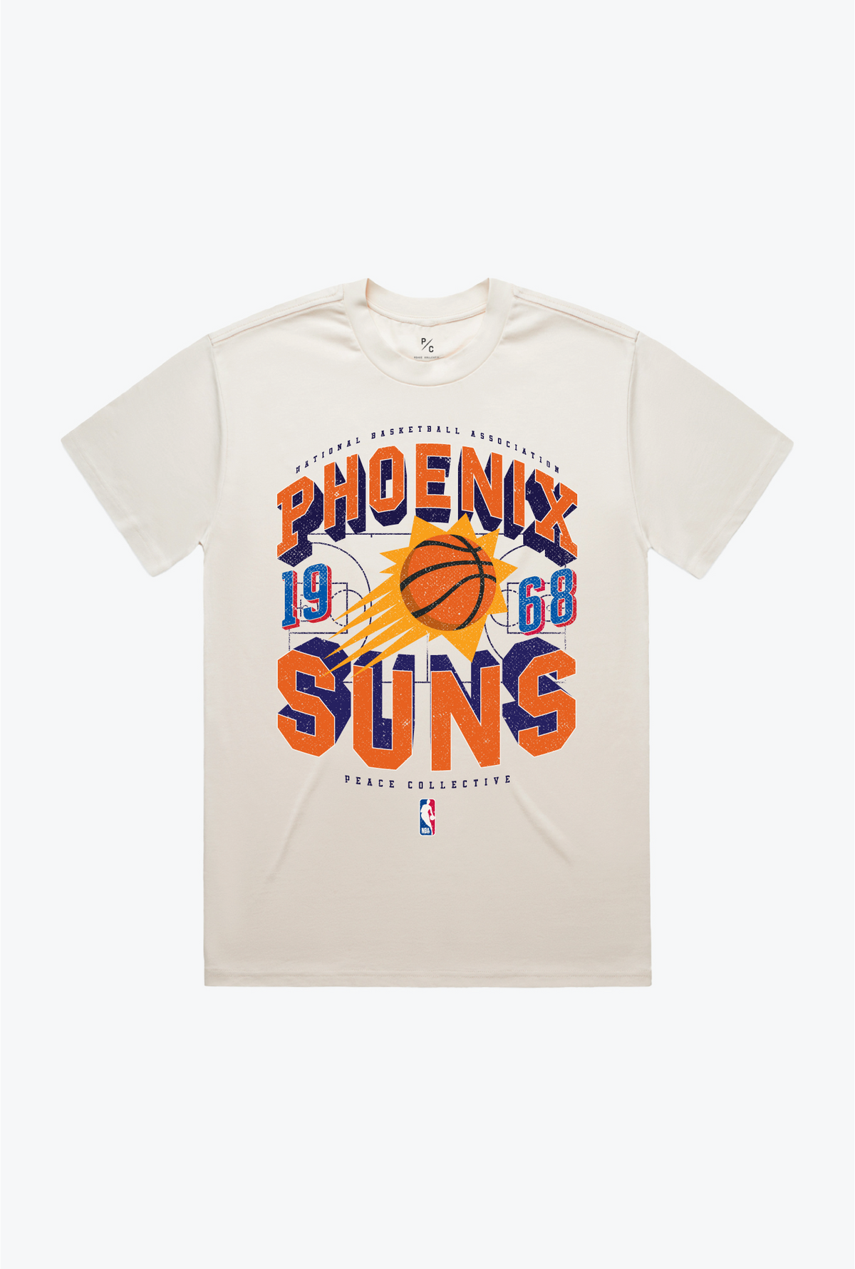Phoenix Suns Court Premium T-Shirt - Ivory
