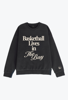 Basketball Live in The Bay Super Heavy Crewneck - Off Black