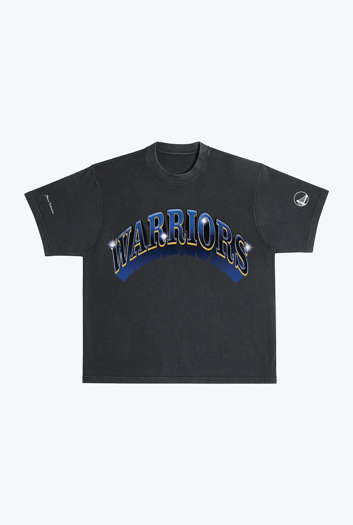 Golden State Warriors Graffiti Pigment Dye Heavyweight T-Shirt - Black