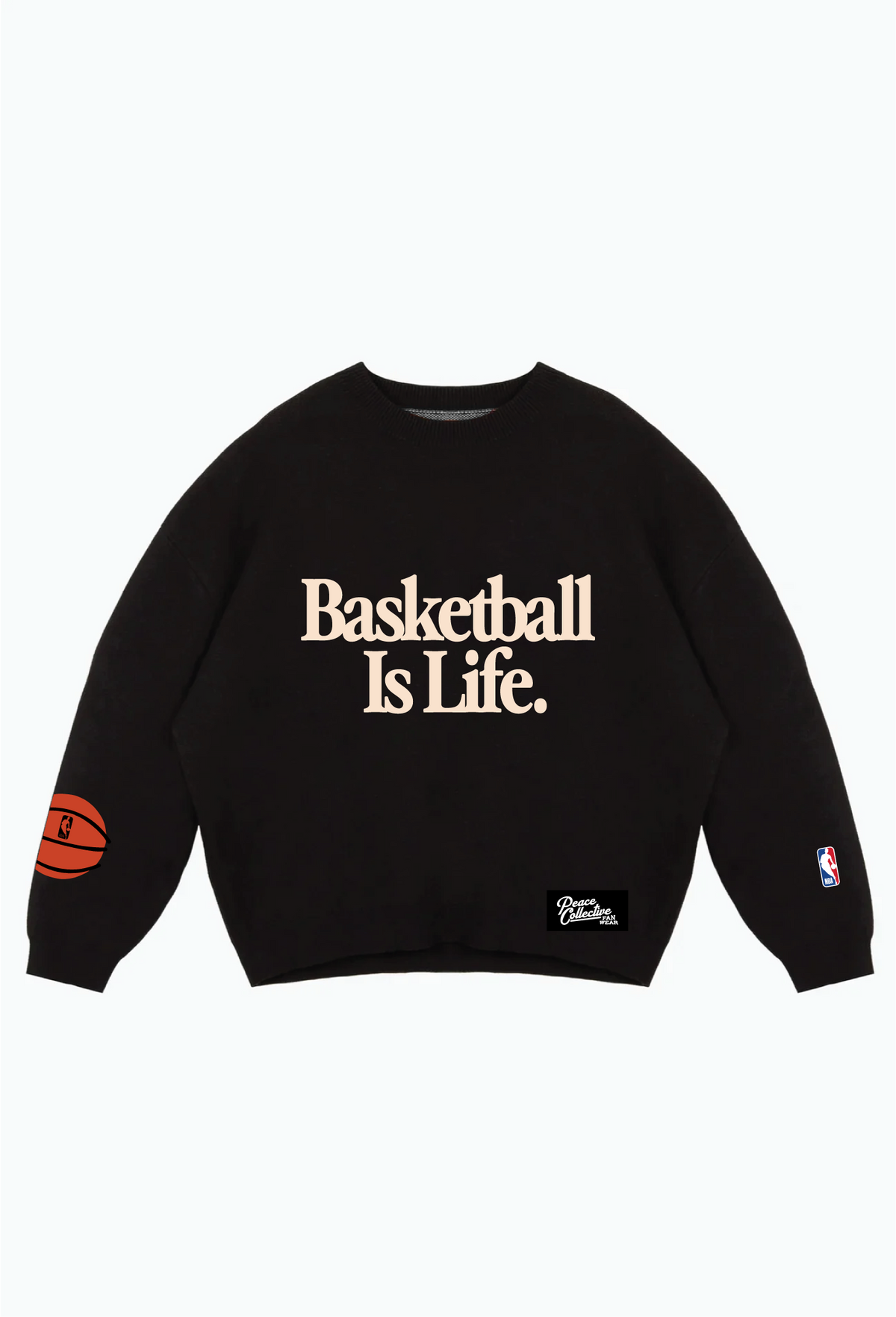 Basketball is Life Knit Sweater - Black
