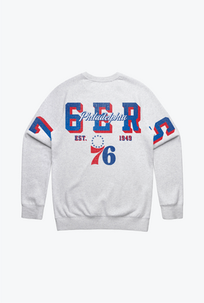 Philadelphia 76ers Spirit Crewneck - Ash