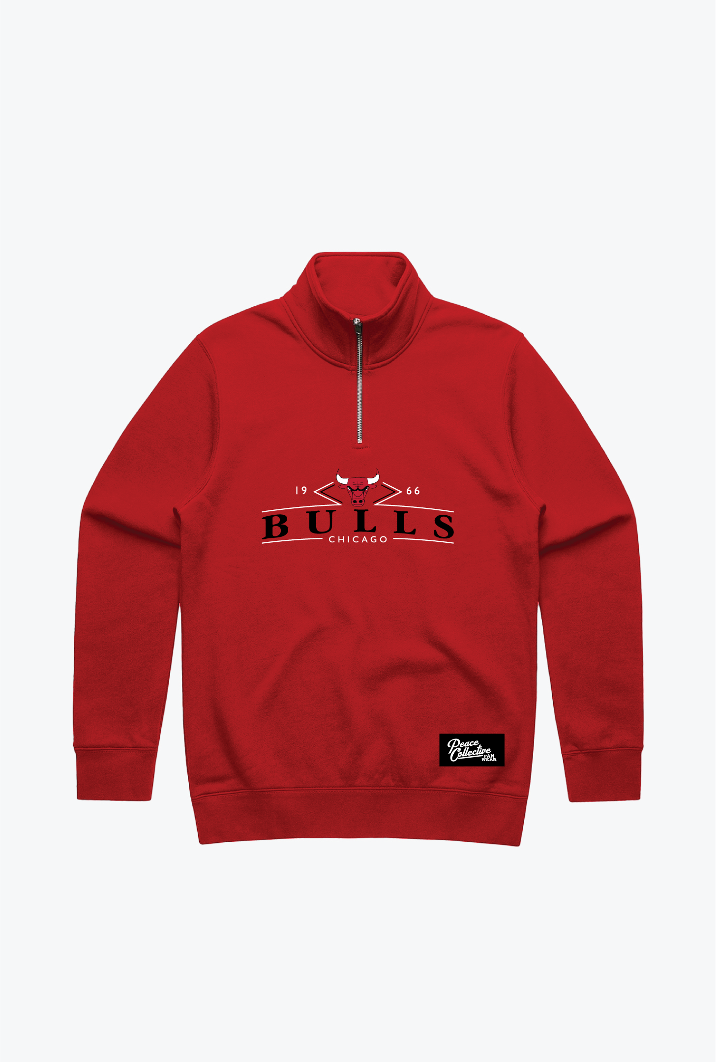 Chicago Bulls Vintage Quarter Zip - Red