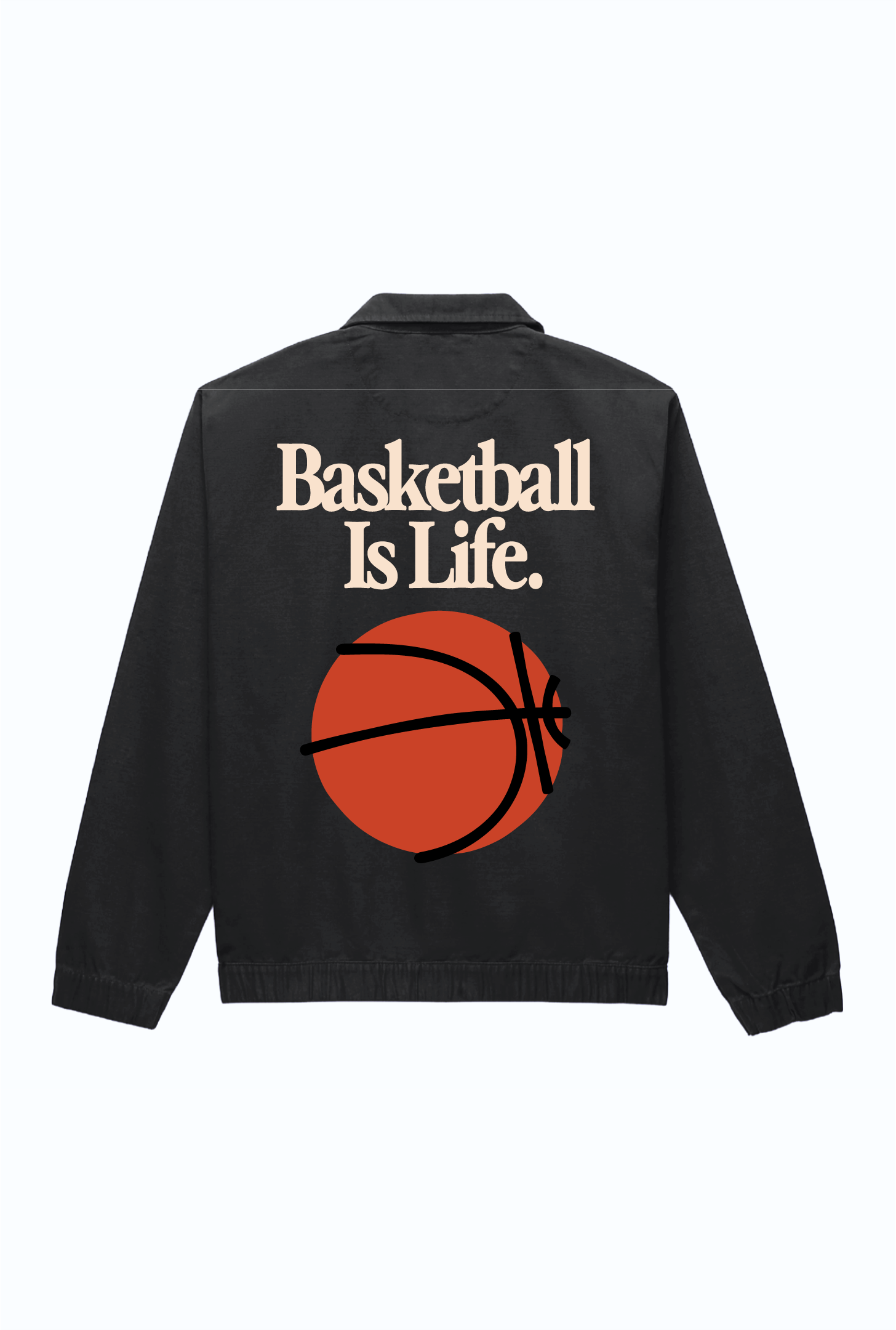 Basketball is Life Work Jacket - Off Black