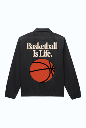 Basketball is Life Work Jacket - Off Black
