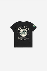 Boston Celtics Stadium Varsity Kids T-Shirt - Black