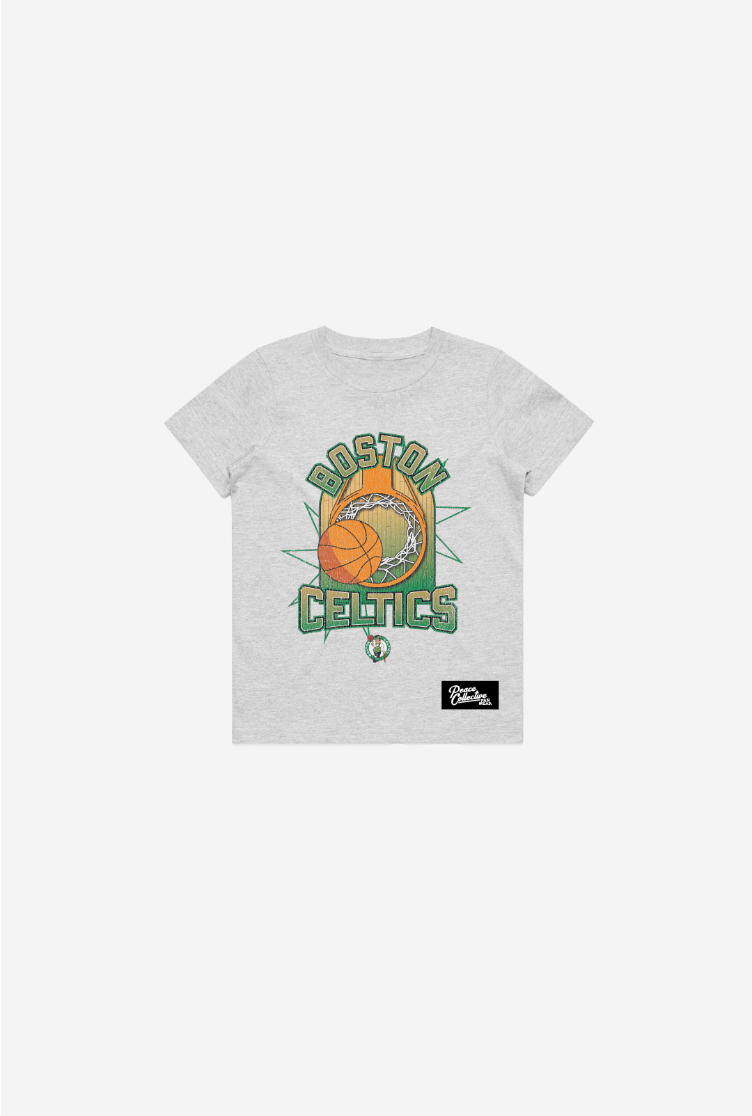 Boston Celtics Vintage Clubhouse Kids T-Shirt - Ash