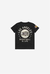 Los Angeles Lakers Stadium Varsity Kids T-Shirt - Black