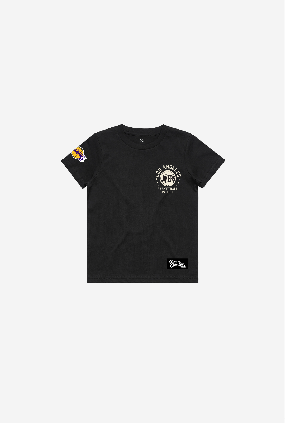 Los Angeles Lakers Stadium Varsity Kids T-Shirt - Black